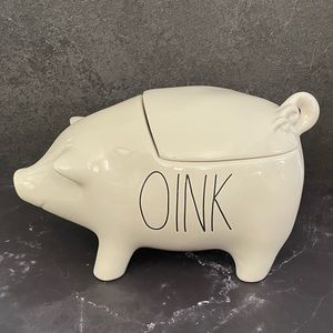 Rae Dunn OINK Pig Canister - white (from USA)